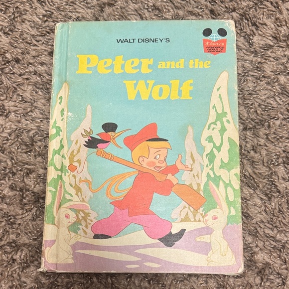 Disney's Peter and the Wolf Book - vintage 1974 book with complementary CS - Picture 1 of 10